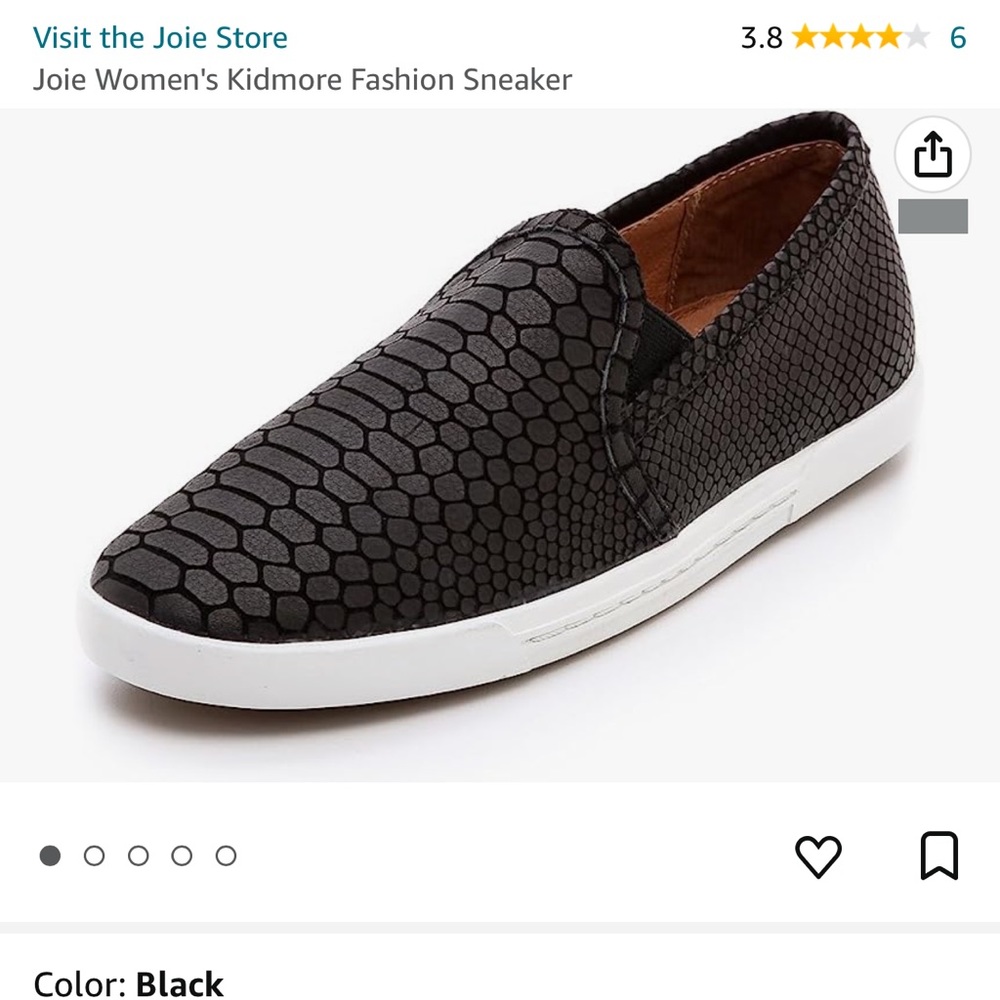 LAST CHANCE 🩷 NWOT Joie kidmore black faux snake skin sneakers